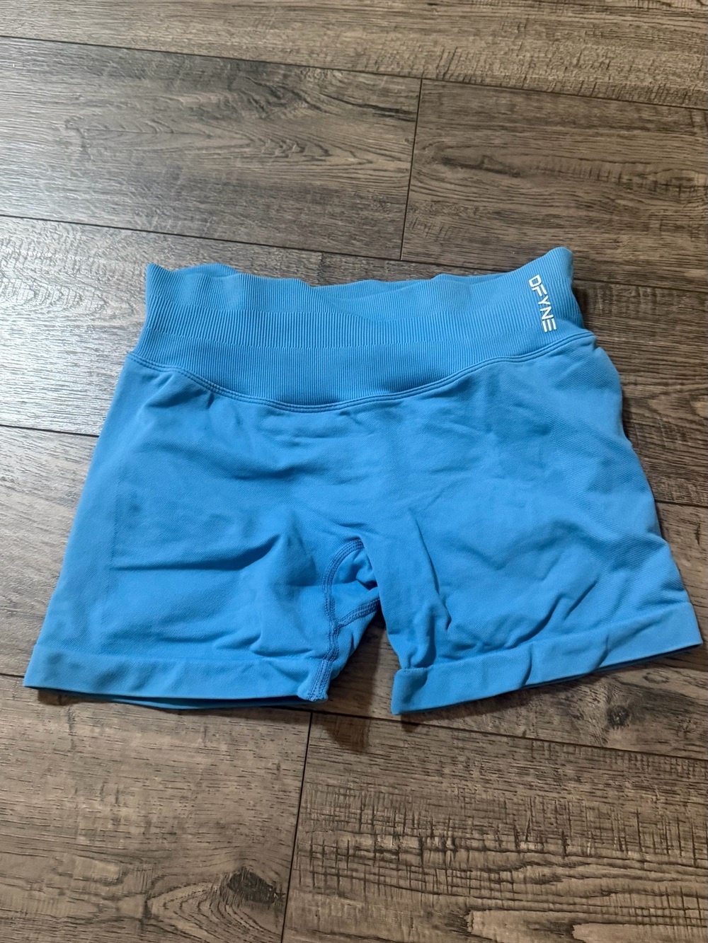 DEYNE Women's Sky-Blue Performance Athletic Shorts